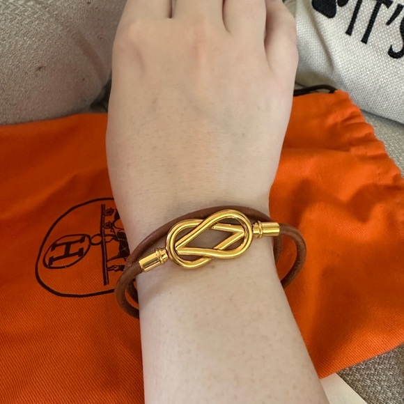 Hermes leather Ata-me necklace - Picture 10 of 12